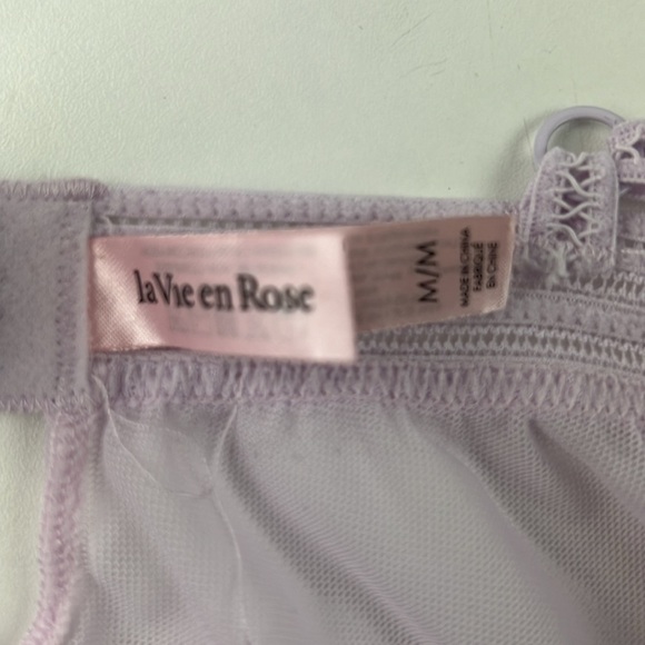 La Vie En Rose  Lilac semi sheer slip negligee - Picture 3 of 7